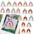 thumbnail image 2 of ZPAQI Women Tassel Macrame Keyrings Weaving Rainbow Keychain All-match for Teenagers, 2 of 21