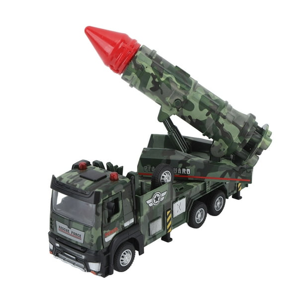 Missile Truck Model, High Simulation Alloy Materials Strong Return Force  Lights Sounds Missile Vehicle Model Truck Toy For Children Boys Girls Adults