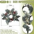 thumbnail image 4 of Candle Rings Wreaths Decor Candle Rings for Pillars Rustic Wedding Centerpiece Christmas Table Decoration for Front Door (6 Pieces), 4 of 5