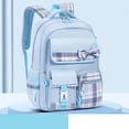 thumbnail image 5 of CUZIBR Girls Kids Backpack Colorful Large Capacity Cute Plaid Bow For Primary Middle School Students Multi-Pocket Bookbag Adjustable Padded Shoulder Straps Casual Daypack, 5 of 5