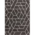 thumbnail image 2 of Well Woven Plaza Geometric Grey Modern Lines Angles Tiles Shapes Area Rug 5x7 (5'3" x 7'3") Carpet, 2 of 6