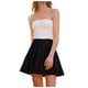 thumbnail image 2 of Faldas de Verano Cortas de la Mujer A-Línea Color Sólido Medio Mini Falda Casual Cintura Elástica, Faldas de Línea a para las Mujeres, 2 of 5