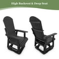 thumbnail image 4 of Mosbrisa HIPS Swivel Patio Glider, Poly Lumber Weather Resistant Outdoor Chair, for Patio, Porch, Yard (Black), 4 of 9