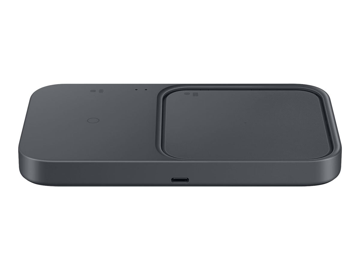SAMSUNG 15W Wireless Charger Duo w/ USB C Cable, Charge 2 Devices at Once, Cordless Super Fast Charging Pad for Galaxy Phones and Devices, 2022, US Version, Dark Grey
