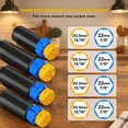 Spline Lug Nut Socket Set, Light Blue, 12-Piece with Locking Keys for ...