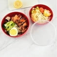 thumbnail image 6 of Set of 4 Pcs Plastic Mixing Bowls,Red Plastic Storage Containers with Lids for Kitchen Preparing,4 Size Food Storage Mixing Bowls for School,Home, 6 of 6