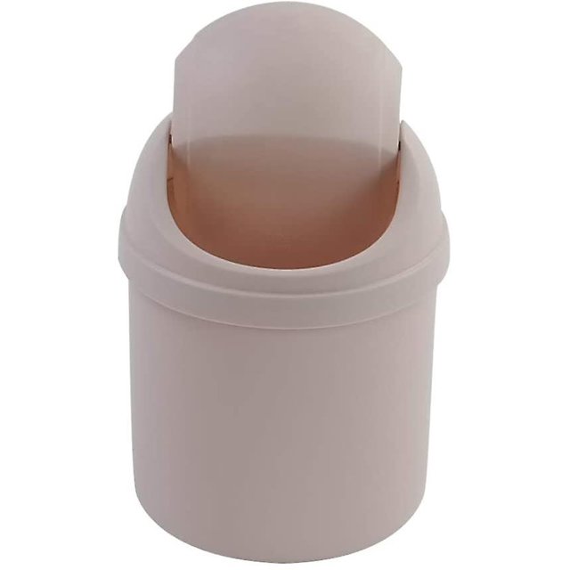 Mini papelera de plástico con tapa oscilante, 0,7 galones (rosa) brand modelStyleType