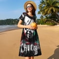 thumbnail image 3 of Lsque Chucky Print Women's Casual Dress T-Shirt Summer Short Sleeve Scoop Neck Swing Dresses, 3 of 7