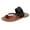 Black, variant on ZTTD Fashion Summer Women Sandals Flat Lightweight Open Toe Comfortable Thong Solid Color Casual Beach Brown