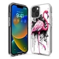 thumbnail image 3 of MUNDAZE Apple iPhone 11 Pro Shockproof Clear Hybrid Protective Phone Case Pink Flamingo Painting Graffiti Cover, 3 of 5