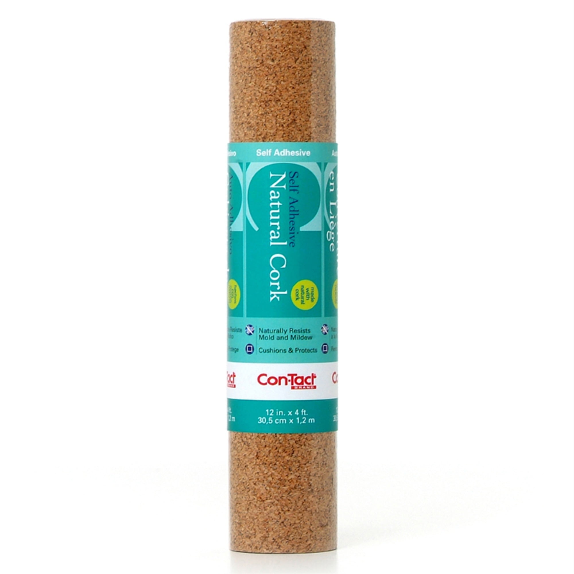 Con-Tact Adhesive Roll, Cork, 12' x 4'