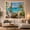 Coastal Daybed, variant on Tropical Coastal Vista Deck Overlooking Turquoise Sea, Serene Coastal Zen Style for Ocean Lovers, Seaside Wall Art Housewarming Gift, Tapestry Wall Hanging for Bedroom, Living Room and Dorm