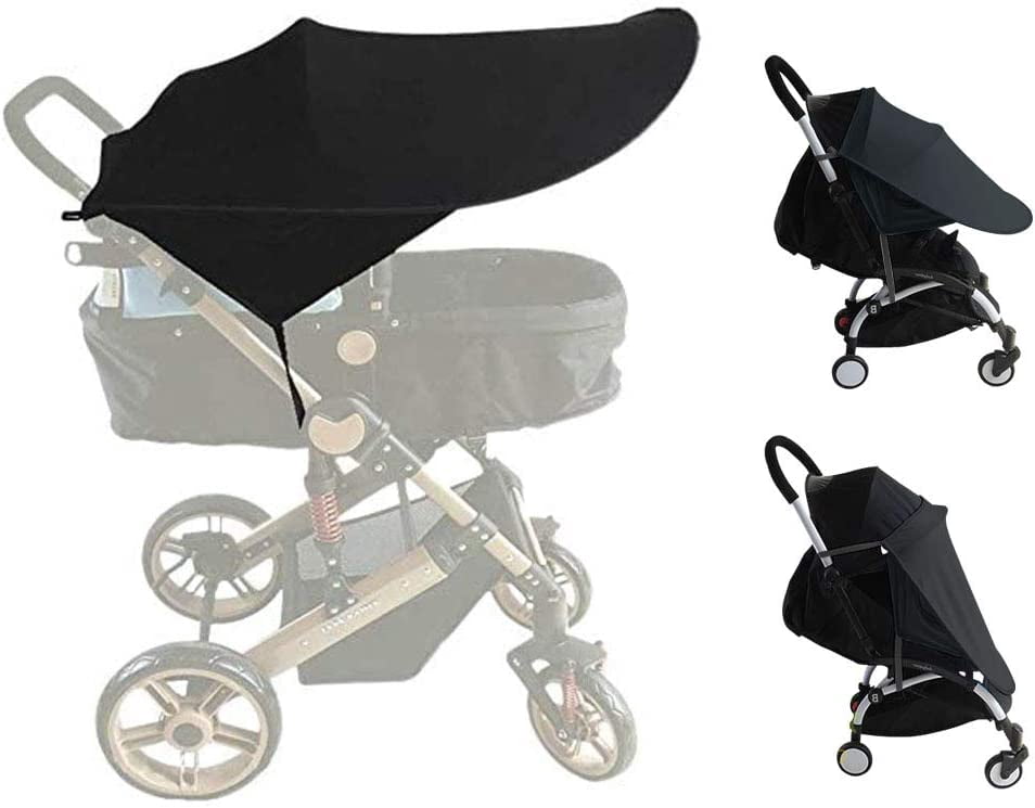 Pare Soleil Poussette Universel JRYGAC - Anti-UV UPF50+, Imperméable, Avec Lucarne - Gris