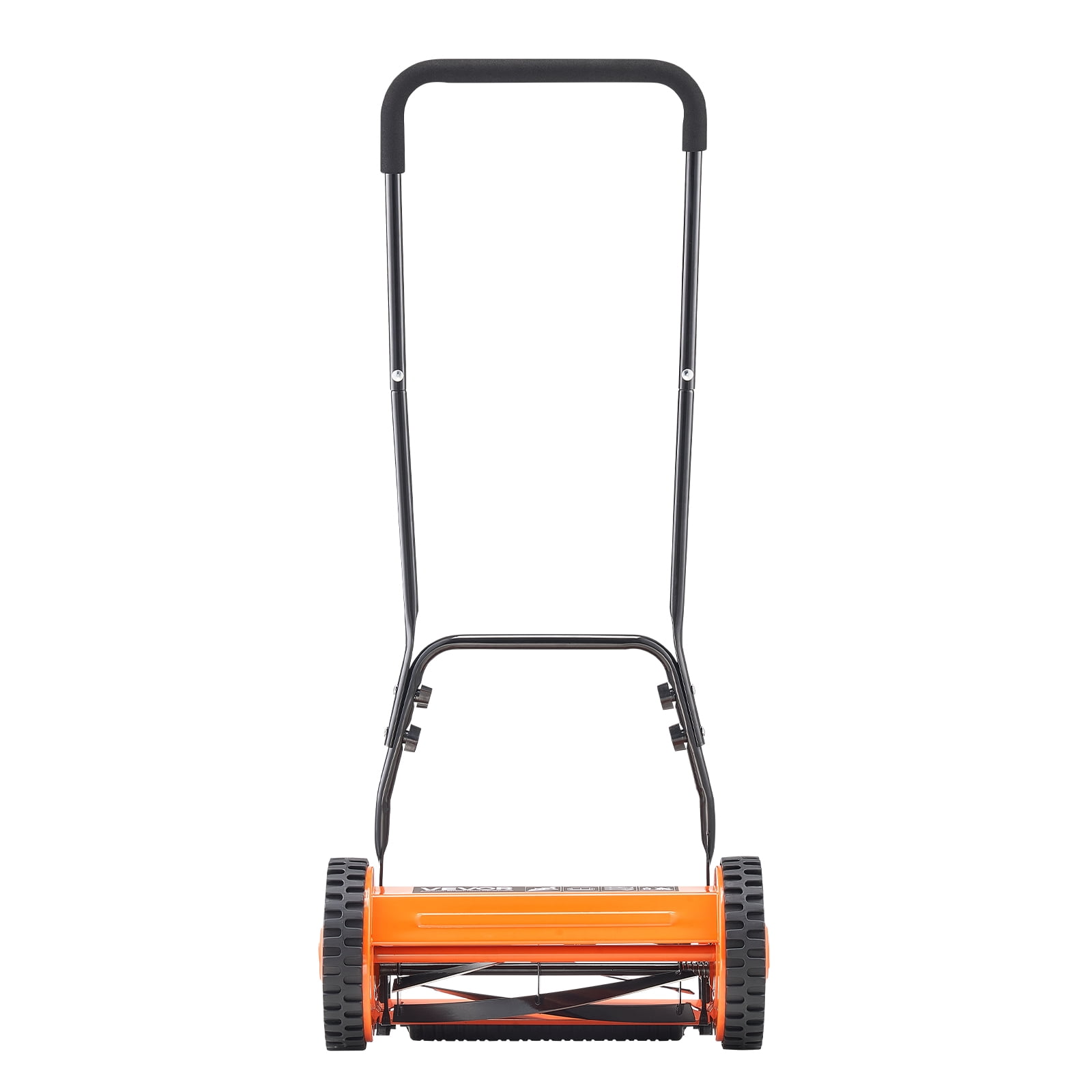 VEVOR Push Reel Lawn Mower 14 inch, 5 Blades Manual Push Mower No Motor, 0.6-1.75 in Adjustable Cutting Height, Walk-Behind Lawn Mowers with Grass Catcher Bag for Green Lawns, Driveways, Courtyards
