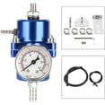 thumbnail image 3 of Fpr Ajustable, Indicador De Presión De Combustible, Regulador De Presión De Combustible Fpr De Aleación De Aluminio Universal Con Manguera De Indicador Ajustable De 0-140 Psi, Abrazaderas, Tornillos Y Afortunado Sencillez, 3 of 4