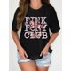 thumbnail image 1 of Camisetas de manga corta para mujer, camisetas de verano estampadas, cómodas, divertidas y casuales, para vacacionesWomen's Pink Pony Club Graphic T-Shirt, 100% Crew Neck Tee, Casual Short Sleeve Pu, 1 of 6