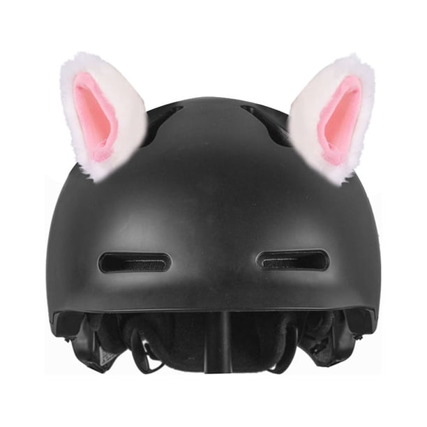2 uds orejas de gato de peluche bonitos accesorios para casco casco de esquí casco de motocicleta casco de Snowboard (casco no incluido)