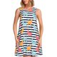 thumbnail image 1 of Easygdp Colorful Llama para Vestido Transpirable de Mujer, Vestido Suelto de Manga Corta con Pliegues y Bolsillos para el Verano, 1 of 7