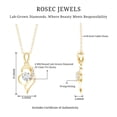 thumbnail image 4 of Rosec Jewels Lab Grown Diamond Heart Pendant Necklace for Valentines Day - EF-VS Quality Certified, 14K Yellow Gold, 4 of 6
