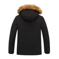 thumbnail image 3 of WenVen Men's Winter Warm Coat Puffer Jacket Thicken Long Sleeve Waterproof Parka Black L, 3 of 11