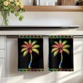 thumbnail image 7 of Colorful Palm Tree Kitchen Towels Set of 4, Summer Tropical Plants Leaves Abstract Black Absorbent Dish Towels for Kitchen, Microfiber Hand Towel, Quick Drying Tea Towel for Cleaning Dishcloths, 7 of 7
