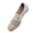 WJS2607-Beige, variant on LANCROP Women's Square Toe Knit Loafers, Breathable Slip-On Flats, Lightweight Arch Support Casual Walking Shoes