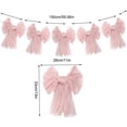 thumbnail image 3 of 5-Piece 13x11 Inch Large Pink Bows for Christmas Tree Topper, Oversized Flock Hanging Bow Ornaments for Wedding Birthday Holiday Party Decor, 3 of 7