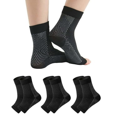3ps Nano Socks Ankle Compression Sleeve Neuropathy Socks for Women or Men Ankle Support For Ankle For Swelling. Plantar Fasciitis.Sprain.Neuropathy - Nano Brace For Women And Men