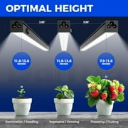 Barrina 4-Pack T5 Magnetic Grow Lights 5000K Full Spectrum Grow Lamps 1FT LED Plant Light Black Cover LED Grow Light Strips 3 Mounting Modes Plug and Play
