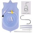 thumbnail image 1 of Kit de bolsa de enema de silicona de 2 l, silicona transparente no tóxica para limpieza de colon con agua, con manguera y boquilla, 1 of 5