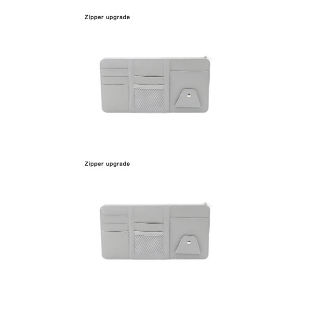 Scienceny Estuche de almacenamiento de visera de cuero PU organizador de tarjetas de coche bolsa de almacenamiento de vehículo para gafas de sol tipo No.03 2piezas Scienceny CBP140576