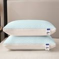 thumbnail image 6 of JeashCHAT Cooling Bed Pillows for Sleeping, Hotel Quality Firm Pillow, Down Filling Supportive Pillows for Hot Sleepers, Bedroom Dorm Pillow for Back, Stomach or Side Sleepers, 25"x16", Blue, 6 of 9