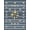 Navy Blue, Pattern 3, variant on Design&I 8'x10' Washable Area Rug Nautical Beachy Compass Motif Border Bathroom Theme Themed Fish Flowing Dynamic for Living Room, Family Extra Large Skid-Resistant Low Profile