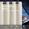 thumbnail image 5 of Deconovo Silver Foil Printed with Cube Design for Children's Room Light Beige Room Darkening Curtains, 52" x 72" (2 Panels), 5 of 8