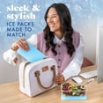 thumbnail image 6 of (4 pack) Cool Coolers by Fit & Fresh XL Slim Reusable Ice Packs, Space Saving Ice Packs for Lunch Boxes & Coolers, 4 Pack, Clear Blue, 6 of 11