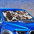 thumbnail image 2 of KUIFORTI Cow Print Windshield Sun Shade for Women Automotive Interior Sun Protection, Reflective Polyester Blocks Heat and Sun. Foldable Sun Shield That Keeps Your Vehicle Cool, 2 of 5