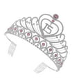 thumbnail image 2 of 1Pcs Pink Tiara Crown for Girls Birthday Party Celebration Keepsake Elegant Rhinestone Crystal Accessory, 2 of 8
