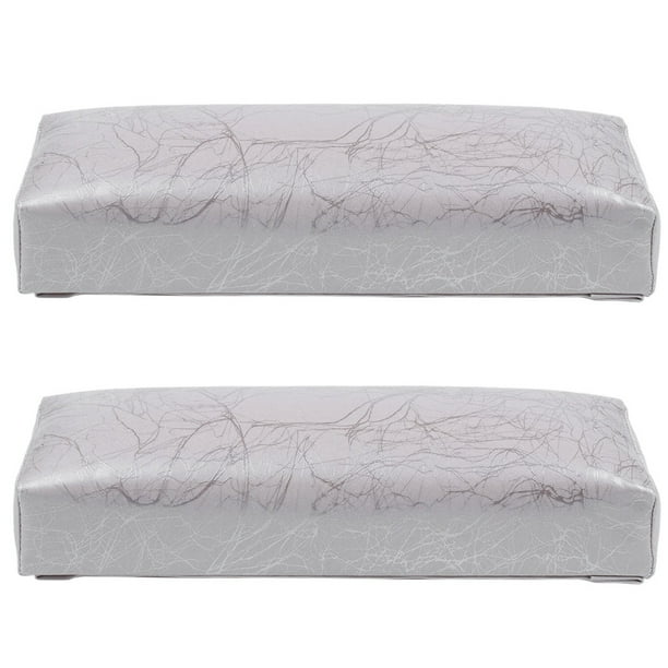 2X Manicura de Mano Almohada Rectangular Pu Resto de la Plata