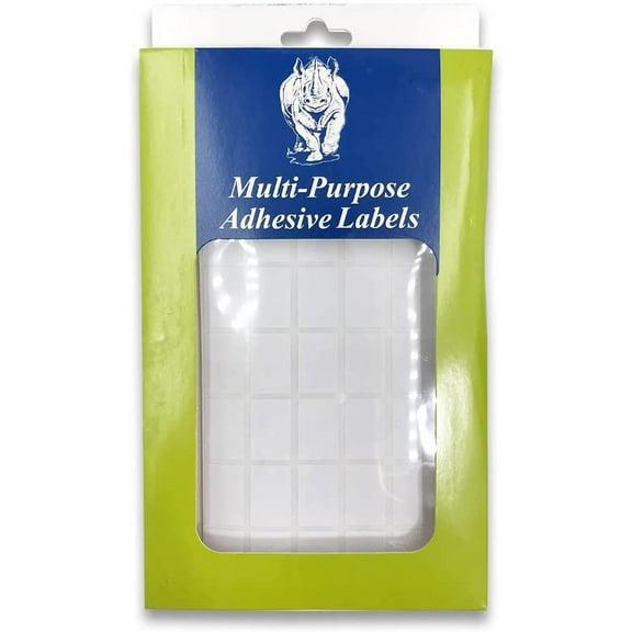 1008 All Purpose Self Adhesive Plain Rectangular White Labels - Easy Use - 1/2 x 3/4 13 x 19mm