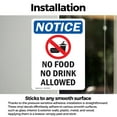 thumbnail image 3 of (2 Pack) No Food No Drink Allowed Sign, 3 of 7