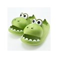 thumbnail image 2 of Preppy Green Slippers For Women, Cartoon Design Slides, 2 of 2