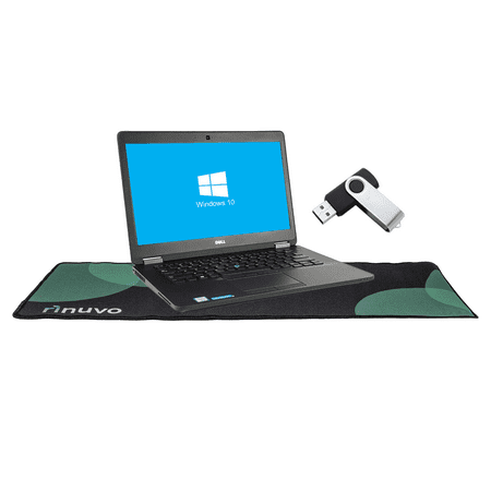 Dell Latitude E7470 Laptop Bundle, 2.4 GHz Intel Core i5 6th Gen, 8GB RAM, 256GB SSD, Windows 10 Pro, 14" Screen, Deskmat and 16GB Flash Drive (Used-like New)