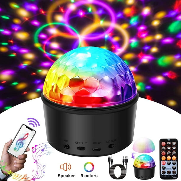 Fête Lights DJ Disco Light, projecteur Stroboscope Disco avec télécommande,  lumières DEL RVB activées par le son pour Chri