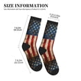 thumbnail image 3 of Women's Men's Retro Old America Flag Colorful Novelty Pattern Crew Athletic Socks, 3 of 7
