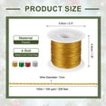 thumbnail image 2 of Uxcell Metallic Cord Tinsel Ornament String Tag Cord Non Stretch Twine Thread for Gift Wrapping Craft Jewelry Making Gold/Silver/Red/Green, 2 of 6