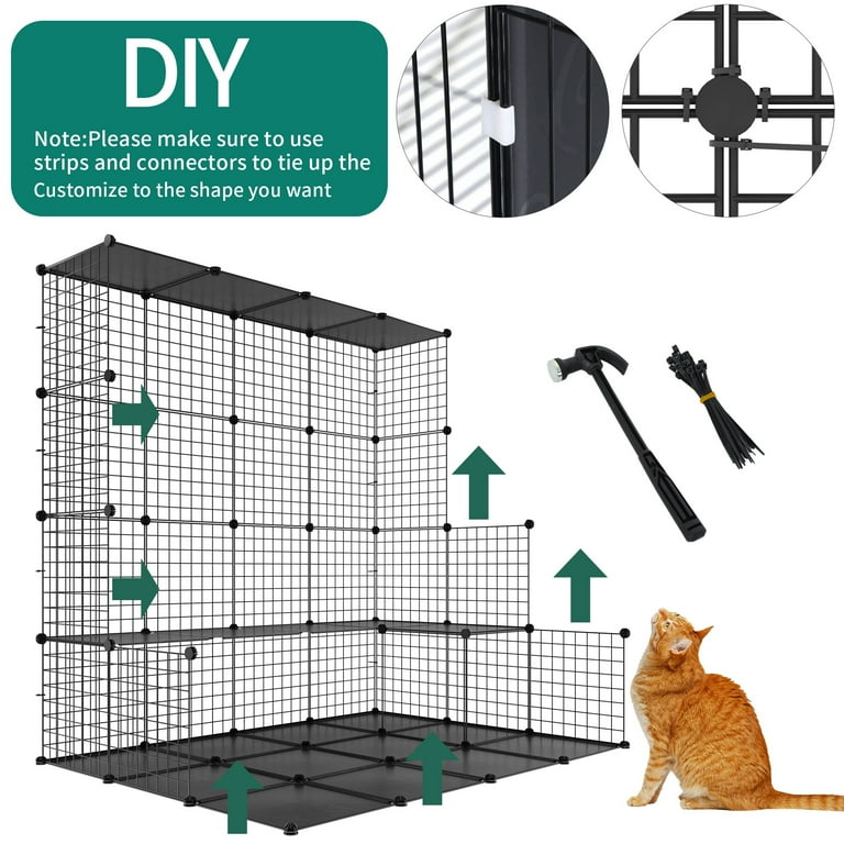 Wire storage top cubes cat enclosure