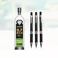 thumbnail image 4 of MasteelfCA 6pcs Mechanical Pencil Refill Sets Simple Writing Tool for Home School Outdoor (3pcs 0.7mm Mechanical Pencil, 3pcs 2B 0.7mm Refill), 4 of 8