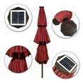 thumbnail image 4 of EliteShade Sunbrella Solar 9ft 3 Tiers Market Umbrella with 80 LED Lights Patio Umbrellas Outdoor Table with Ventilation and 5 Years Non-Fading Top,Maroon, 4 of 5