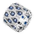 thumbnail image 2 of OUSITAID Gold Plated Rings Love Rings Stackable Rings for Women Rings for Women and Men 10 Blue Gift on Clearance, 2 of 6