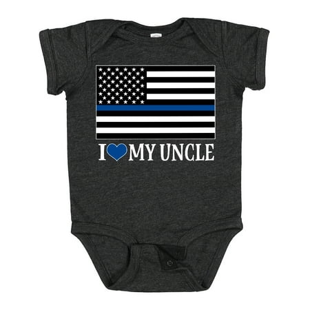 

Inktastic Police Uncle Law Enforcement Flag Gift Baby Boy or Baby Girl Bodysuit